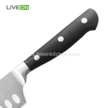 Cuchillo Santoku Nakiri con hoja de acero 420J2 de 5.5 pulgadas